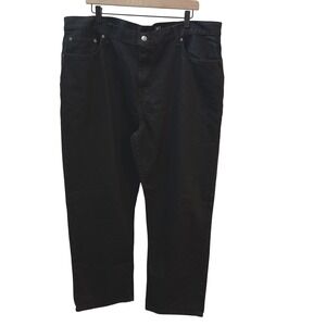 George Men's Regular Fit Classic Black Denim Jeans 100% Cotton 44x30